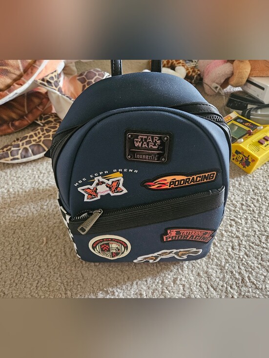 Loungefly Handbags - Loungefly Star Wars POD Racing Mini Backpack NWT With Patches Hard Tag New Bag. 